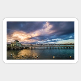 St Kilda Pier Cloud Burst Sticker